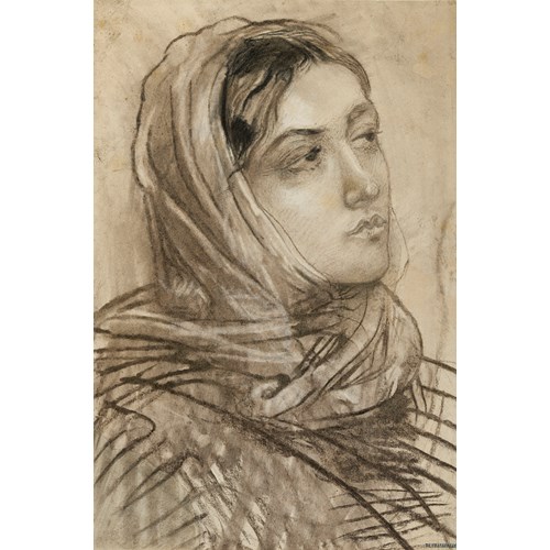 Portrait of a Woman in a Head Scarf